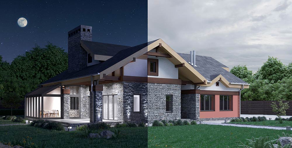 Look at the colors at different times of day